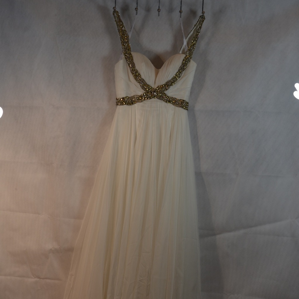 Wedding/Prom/Formal White Dress with Crystals SZ2 Sheri Hill